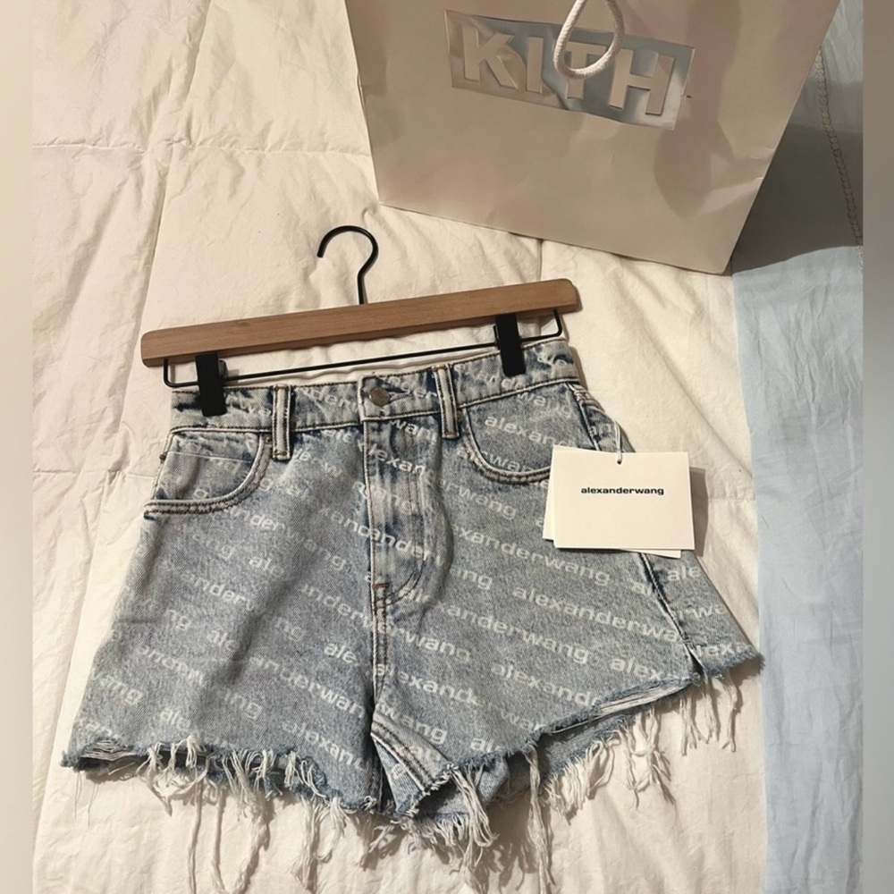Alexander Wang Women's Gray Denim Shorts